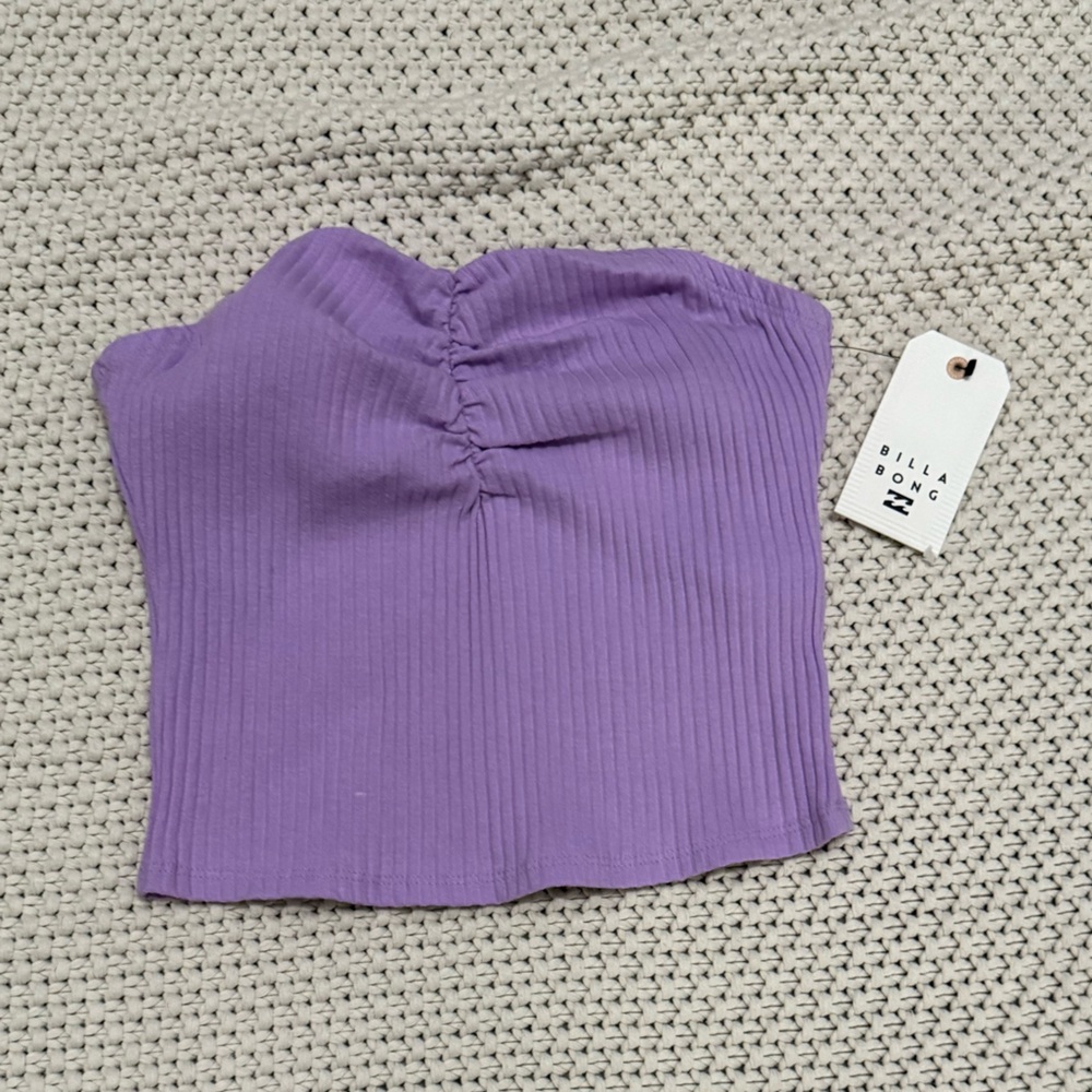 Billabong Lavender Ribbed Top - Picture 3 of 6